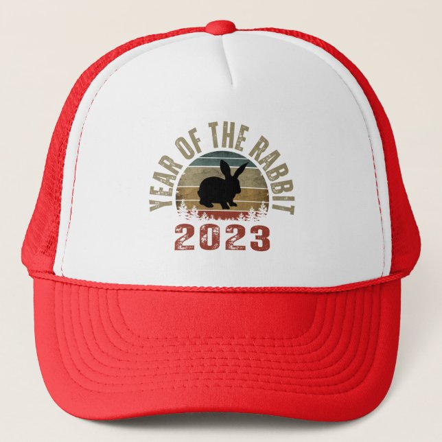 ANNÉE DU LAPIN 2023 CASQUETTE DE CAMIONNEUR (Devant)