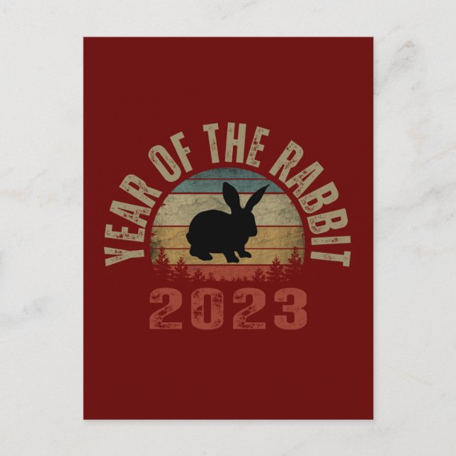 ANNÉE DU LAPIN 2023 INVITATION (Devant)