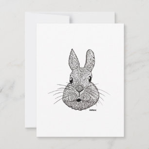 Année du lapin, Carte Nouvel An, Carte Plat