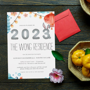 Année du lapin   Invitation de la fête du Nouvel A