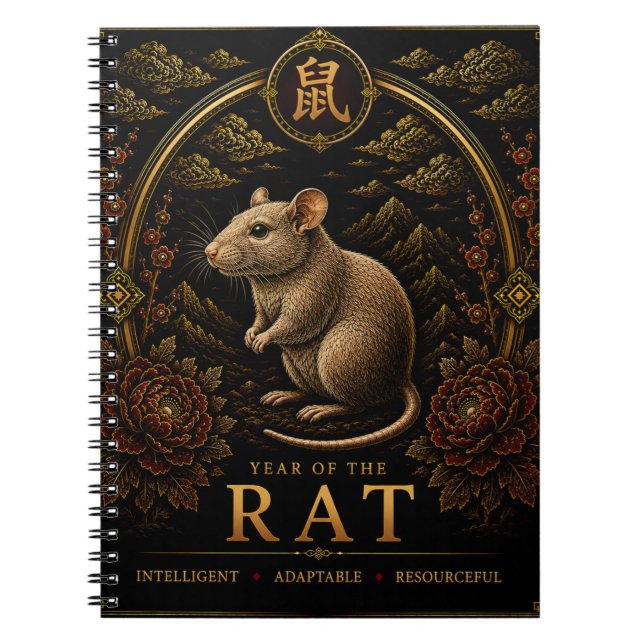 Année du Rat Cahier de luxe du zodiaque chinois (Devant)