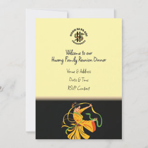 Année du serpent Reunion Diner Invitation