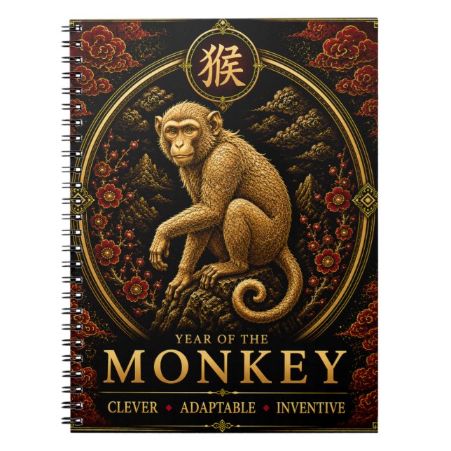 Année du Singe  Cahier de Luxe du Zodiaque Chinois (Devant)