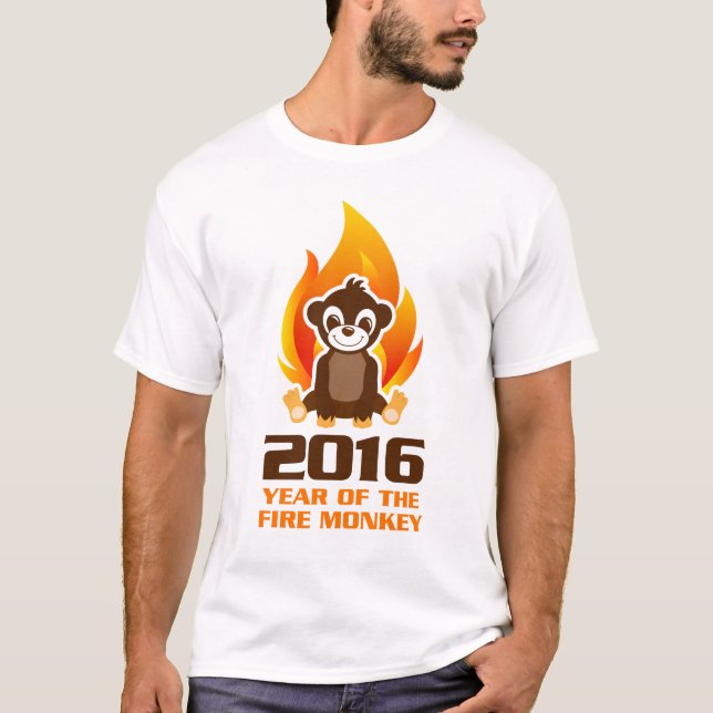 Année du T-shirt de singe du feu (Devant)