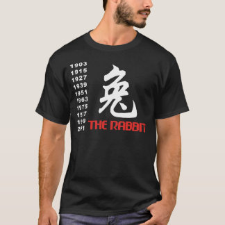 Année du T-shirt d'obscurité de lapin