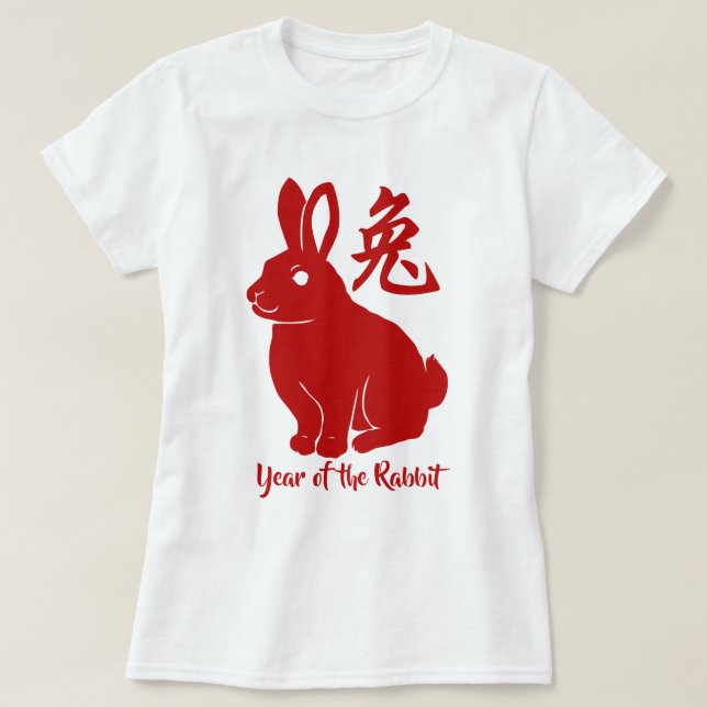 Année Du T-shirt Rabbit (Design devant)