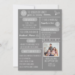 Année En Revue Carte De Vacances Amusants En Famil