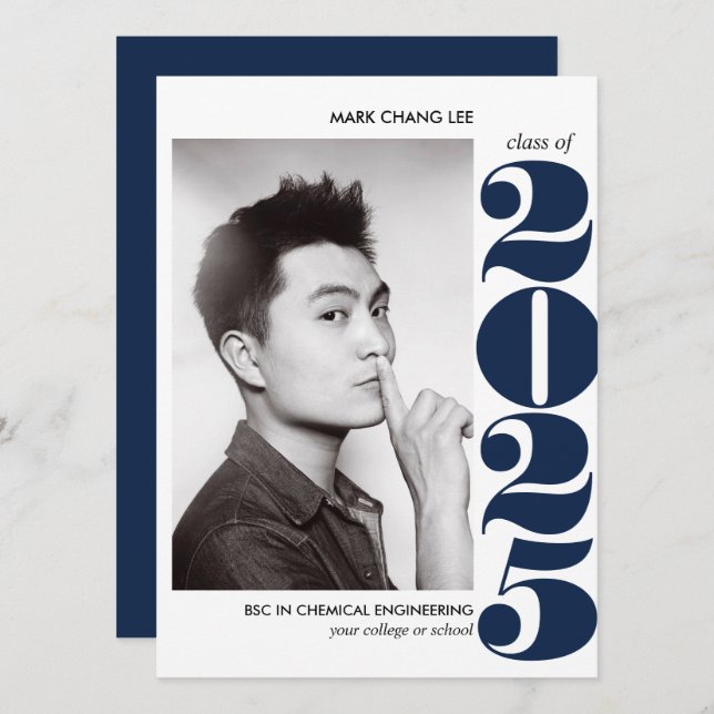 ANNÉE ÉPIQUE | CARTE DE FIN D'ÉTUDES PHOTO UNIVERS (Devant / Derrière)