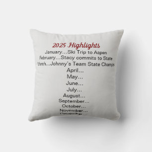 Année familiale en révision Keepssaké Coussin de N