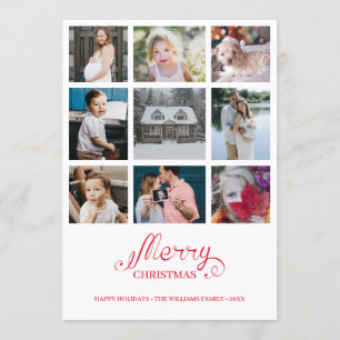 Année moderne en revue 9 Photo Collage Carte de va