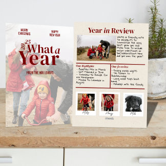 Année moderne en revue Carte photo de vacances