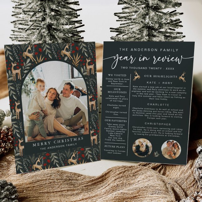 Année nordique en révision Carte de famille Bullet (Créateur téléchargé)