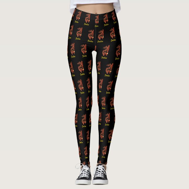Année personnalisée des Leggings de Dragon (Devant)