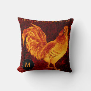 Année vintage de l'incendie 2017 Coussin Monogramm