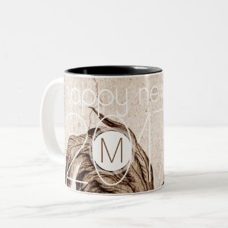 Année vintage du coq 2017 Monogram Mug