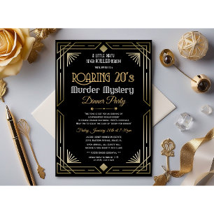 Années 20 Meurtre Mystère Invitation