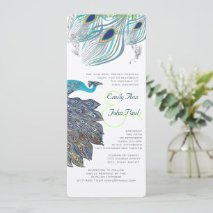 Années 20 Peacock plumes mariage Invitations