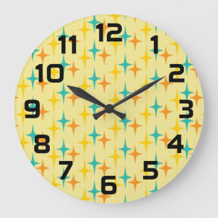 Années '50 astucieuses - horloge triple d'étoile