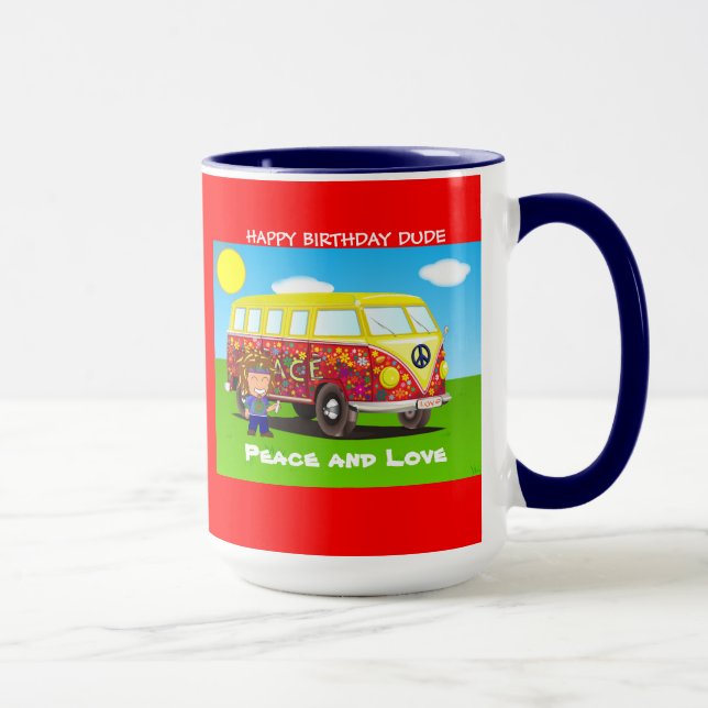 années 60 : Peace and Love, Far Out, tasse de café (Droite)