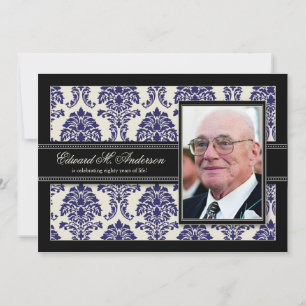 Années d'or Damask Anniversaire Invitation de la f