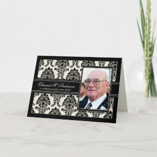 Années d'or de damassé d'invitation de CARTE