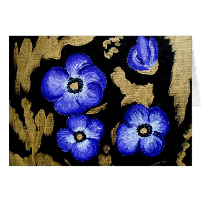 Annemones bleu - art abstrait (Devant horizontal)