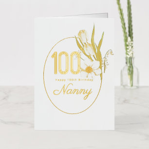 Anniversaire 100 ans   Carte d'anniversaire floral