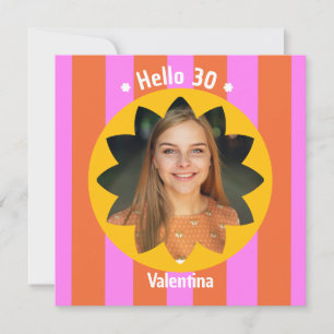 anniversaire 30 ans photo colorée rose jaune tenda