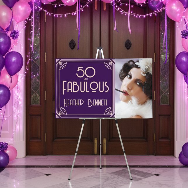 Anniversaire 50 ans et Fabuleux Art Déco Moderne (Créateur téléchargé)