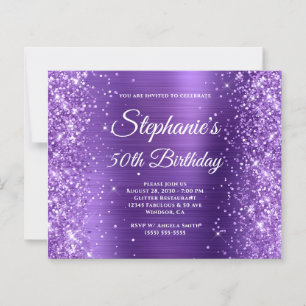 Anniversaire 50 ans paillettes améthyste violet