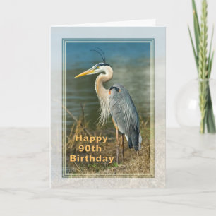 Anniversaire, 90ème, Grande carte d'oiseau de Héro