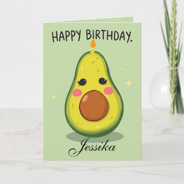 Anniversaire amusant Obtenons une carte Avocado éc (Devant)