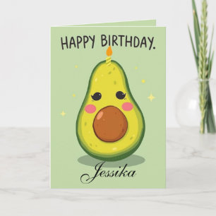 Anniversaire amusant Obtenons une carte Avocado éc