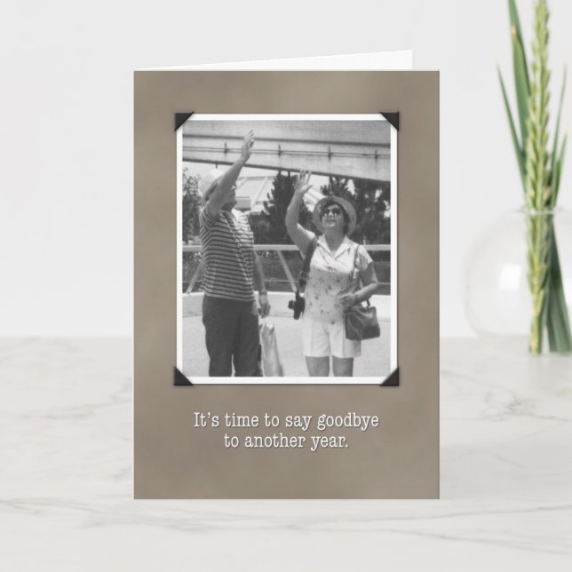 Anniversaire Au Revoir À L'Année, Carte Vintage Dr (Devant)