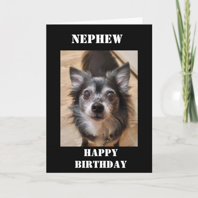 ANNIVERSAIRE AVEC AMOUR **NEPHEW** CARTE (Devant)