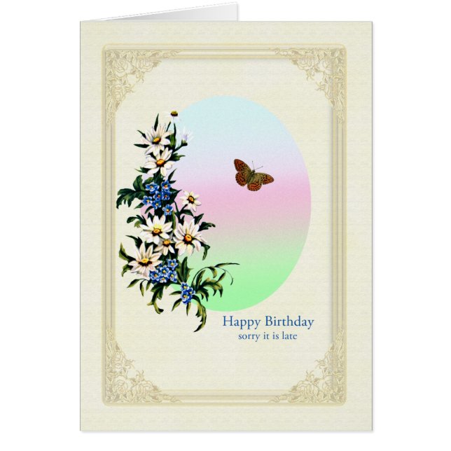 Anniversaire avec Fleurs (Devant)