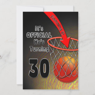 ANNIVERSAIRE - BASKETBALL -30e INVITATION