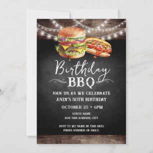 Anniversaire BBQ 50e anniversaire Invitation