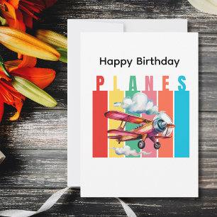 Anniversaire Biplane Red Avion Nuages Aviation