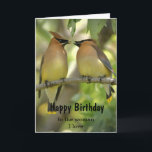 Anniversaire Bird Couple Femme I love Carte<br><div class="desc">Custom Joyeux anniversaire</div>