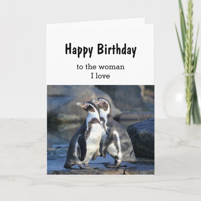 Anniversaire Bird Couple Femme I love Carte (Devant)