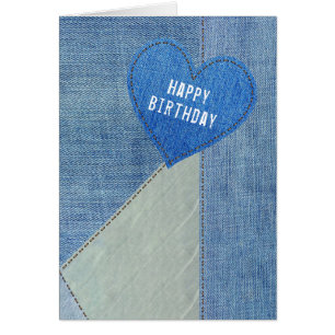 Anniversaire Blue Denim Heart