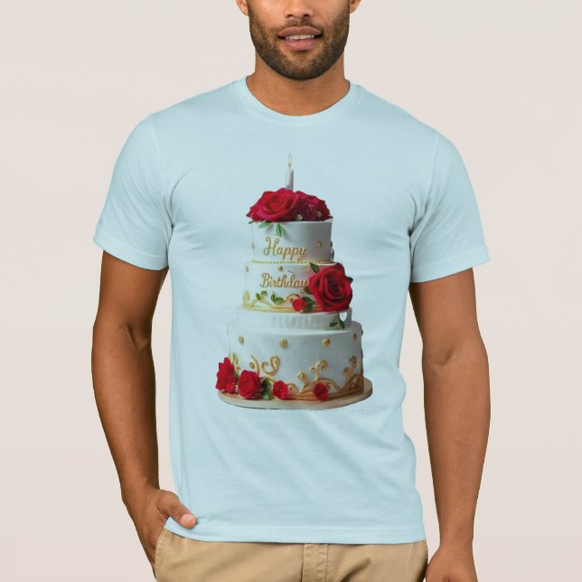 Anniversaire Cake Art conçoit des T-shirts (Devant)