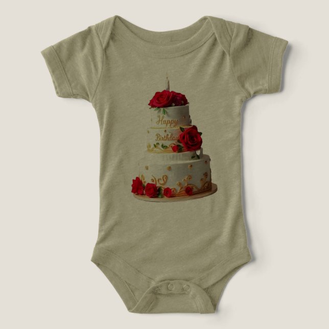Anniversaire Cake Art conçoit des T-shirts (Design Recto)