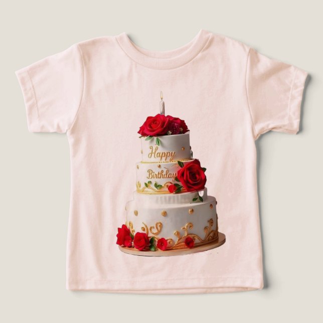 Anniversaire Cake Art conçoit des T-shirts (Design Recto)