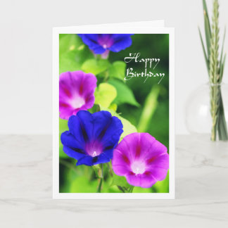 Anniversaire - carte de voeux de gloires de matin