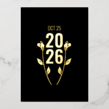 Anniversaire classique Mariage Foil Invitation