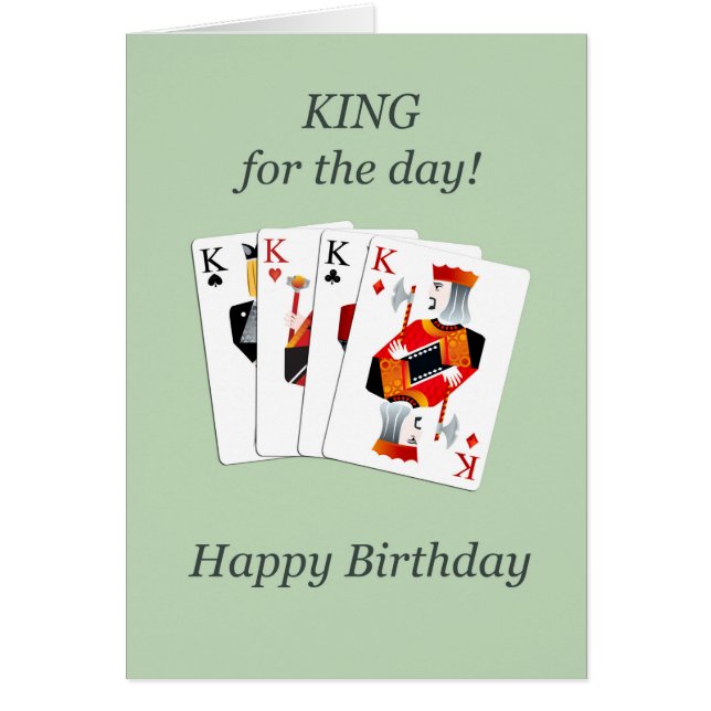 Anniversaire, Coeurs Full House Jouer Cartes (Devant)