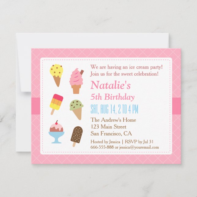 Anniversaire Coloré, Cartes d'invitation pour une  (Devant)