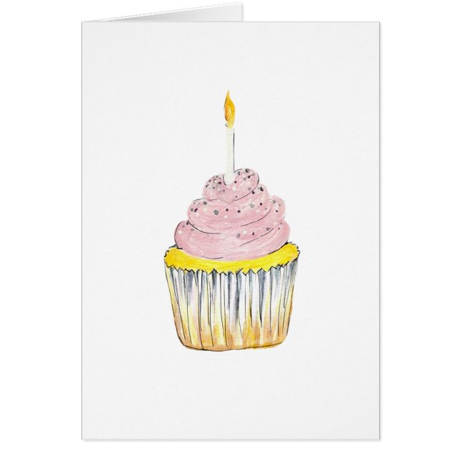 Anniversaire Cupcake Imprimer Carte Anniversaire (Devant)